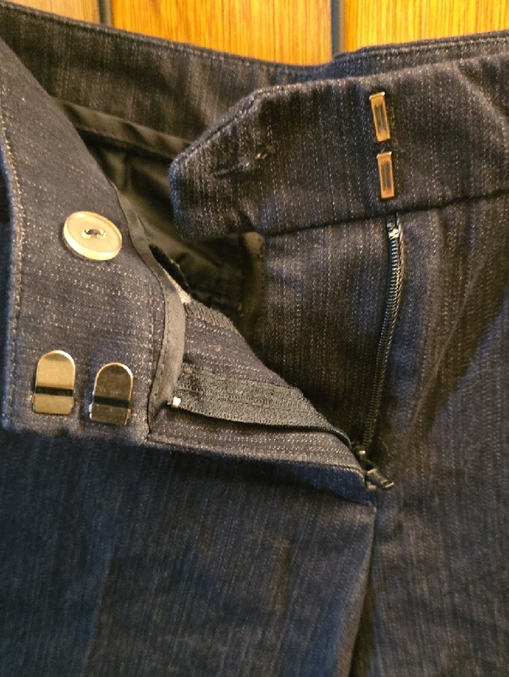 New York & Company Dark Blue Tailored Ankle Jeans - Picture 3 of 7